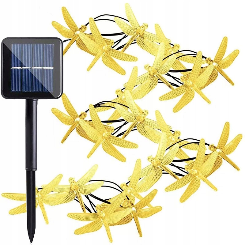 

Girlanda Solarna Świetlna Lampki Ważki 30 Led