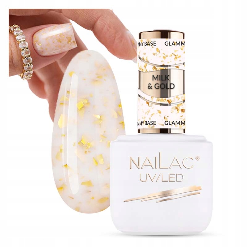 

NaiLac Baza kauczukowa Glammy Base 7ml Milk Gold