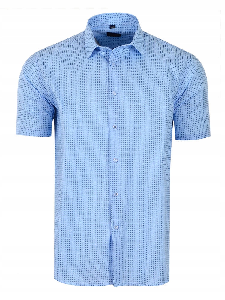 47/48 Koszula Błękitna Krótki Rękaw Duża