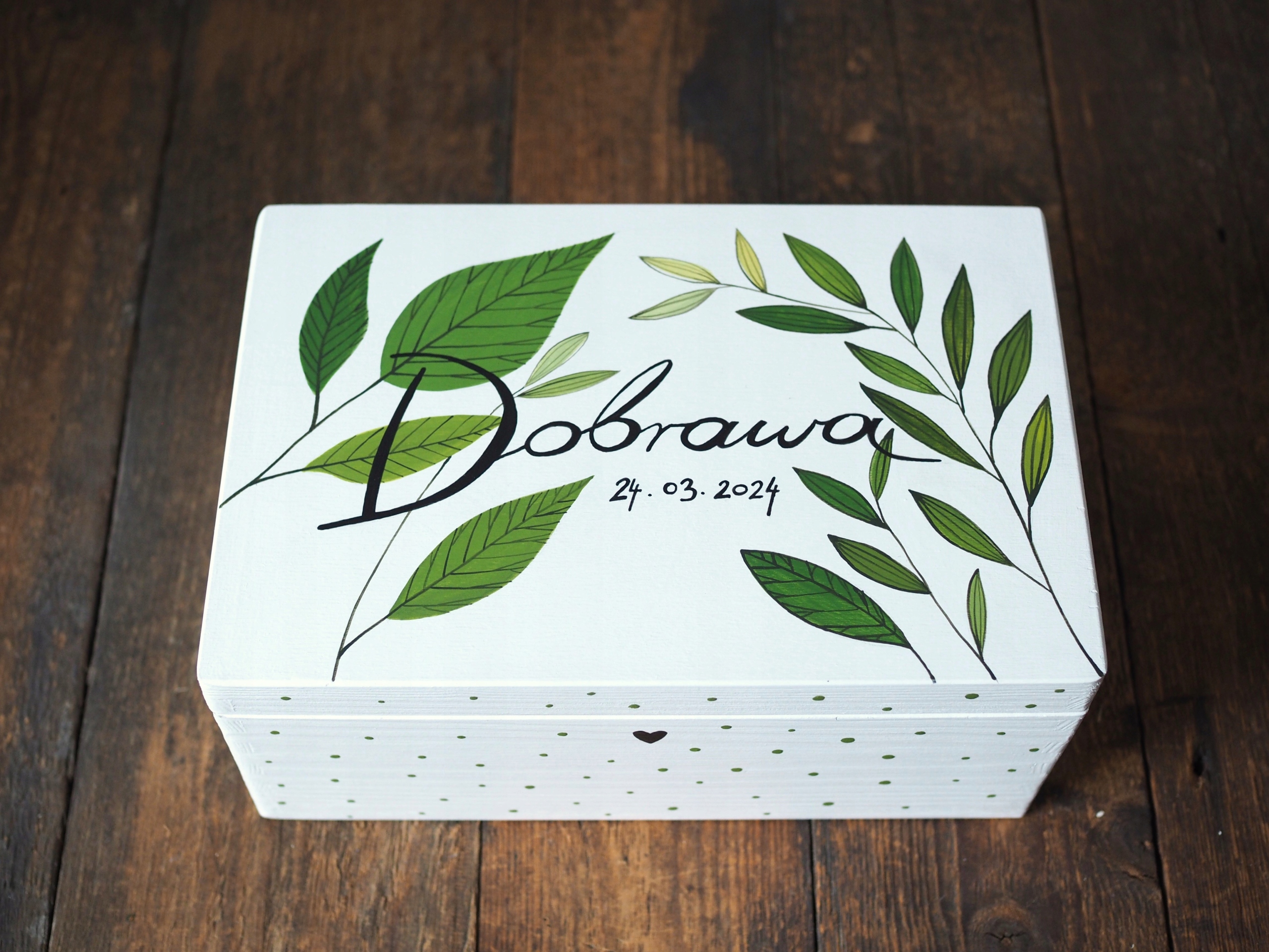 Personalizovaná Krabička 20x30cm na křtiny, narození, jménem a datem