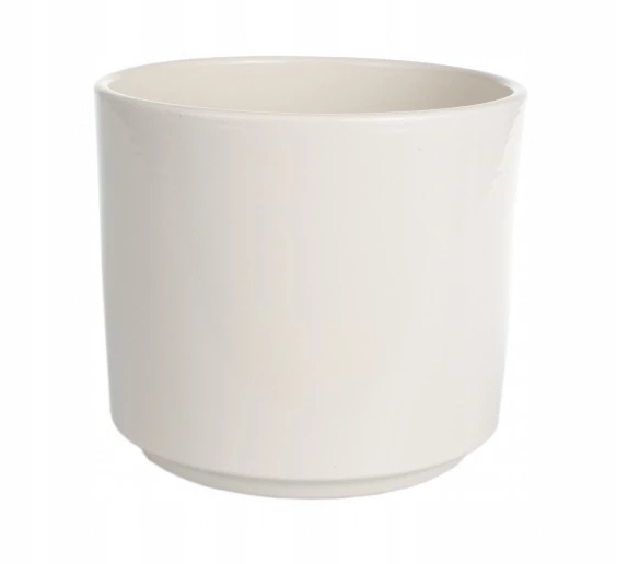 

Doniczka osłonka ceramiczna beżowa kremowa okrągła
