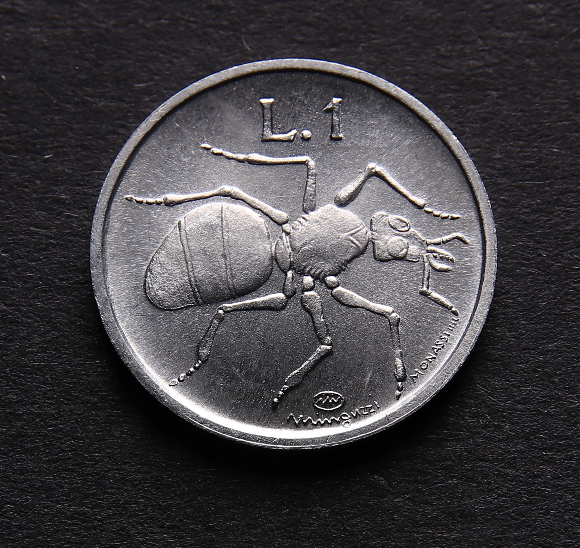 ANK SAN MARINO 1 LIRA 1974 MRÓWKA mennicza