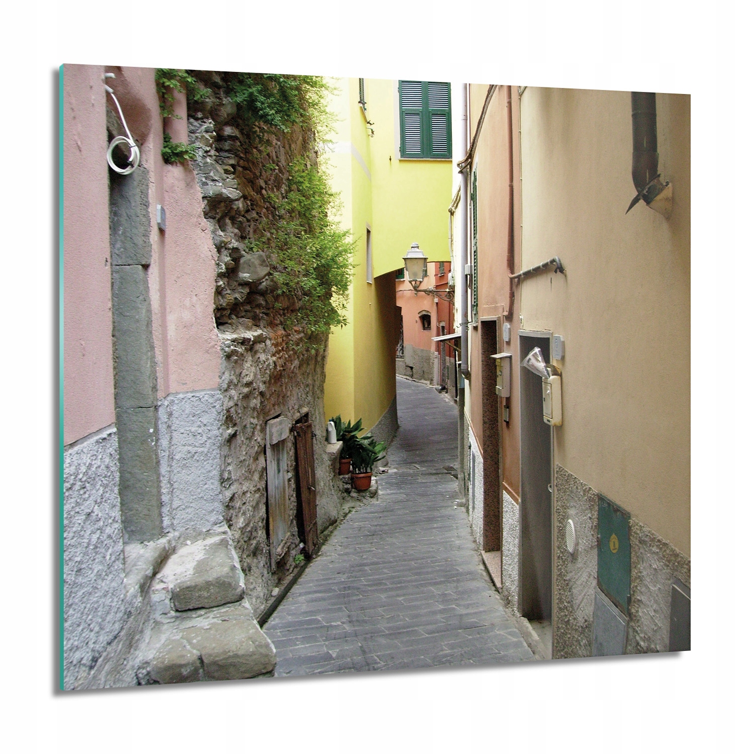 Ulička budovy Foto skleněné nástěnné 60x60 grafika