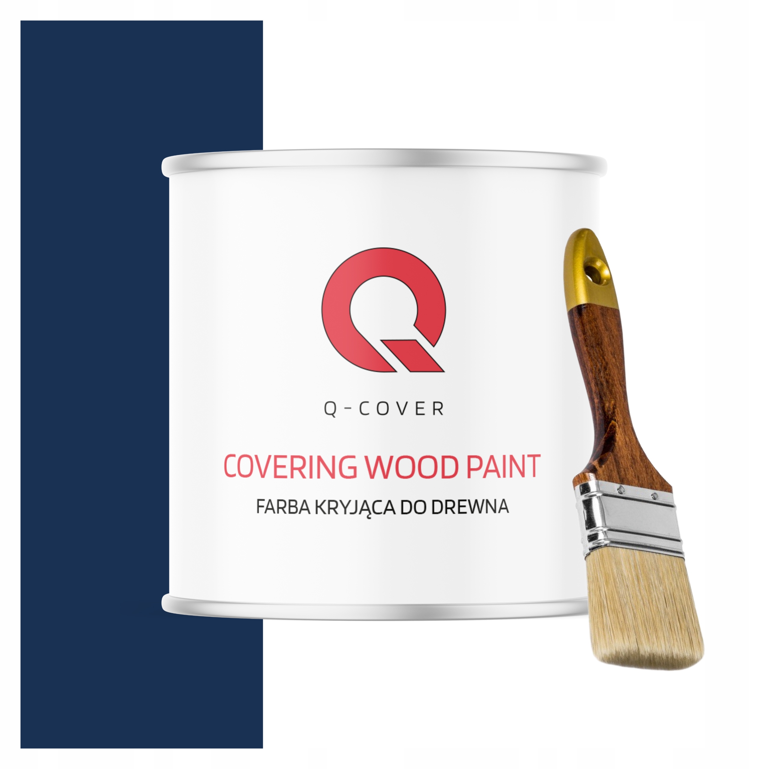 Krycí Barva na dřevo 2.5L Lesk Modrý Kobaltový Štětec
