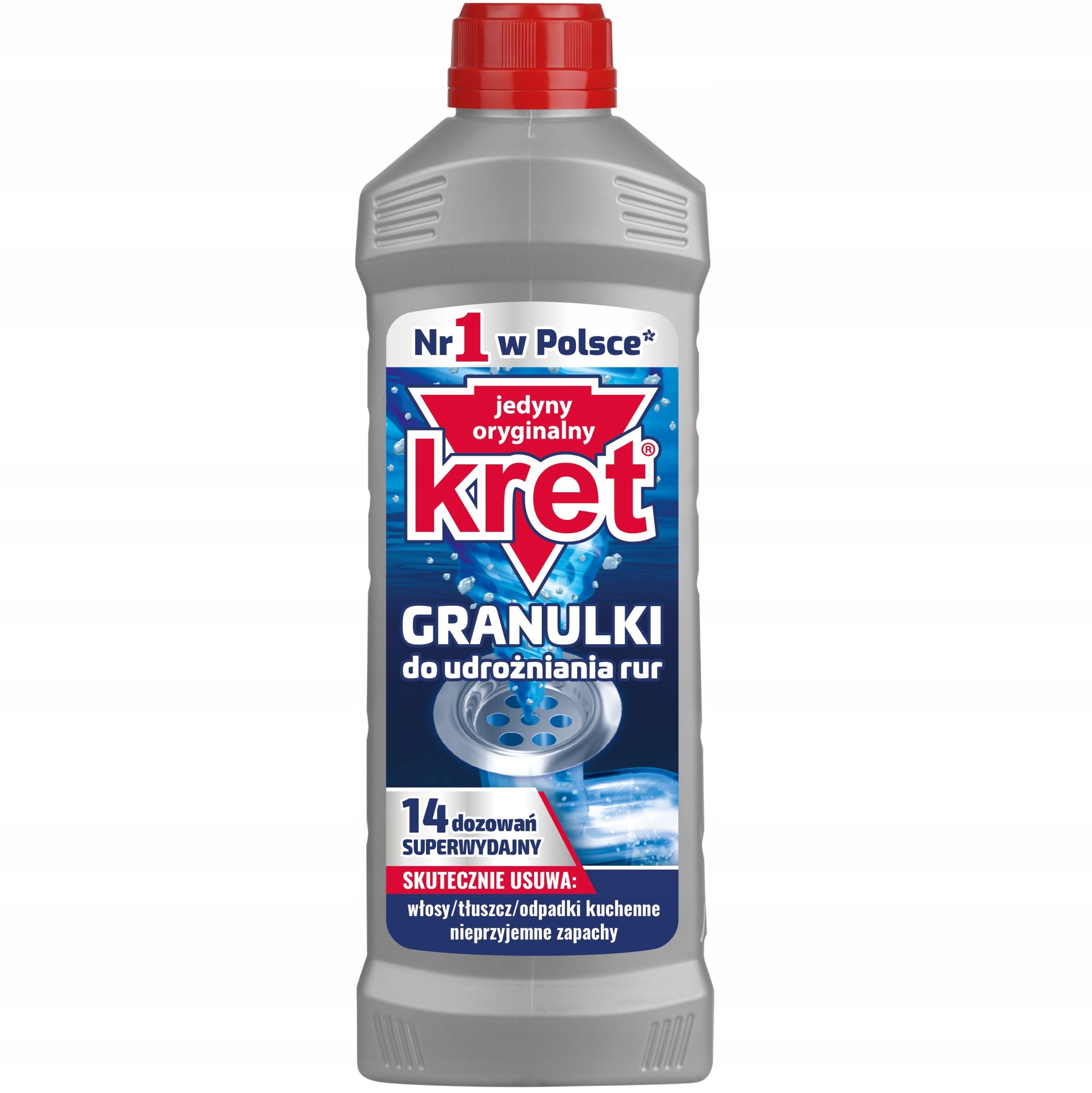 

Kret Granulki do udrożniania rur 560g 14 dozowań