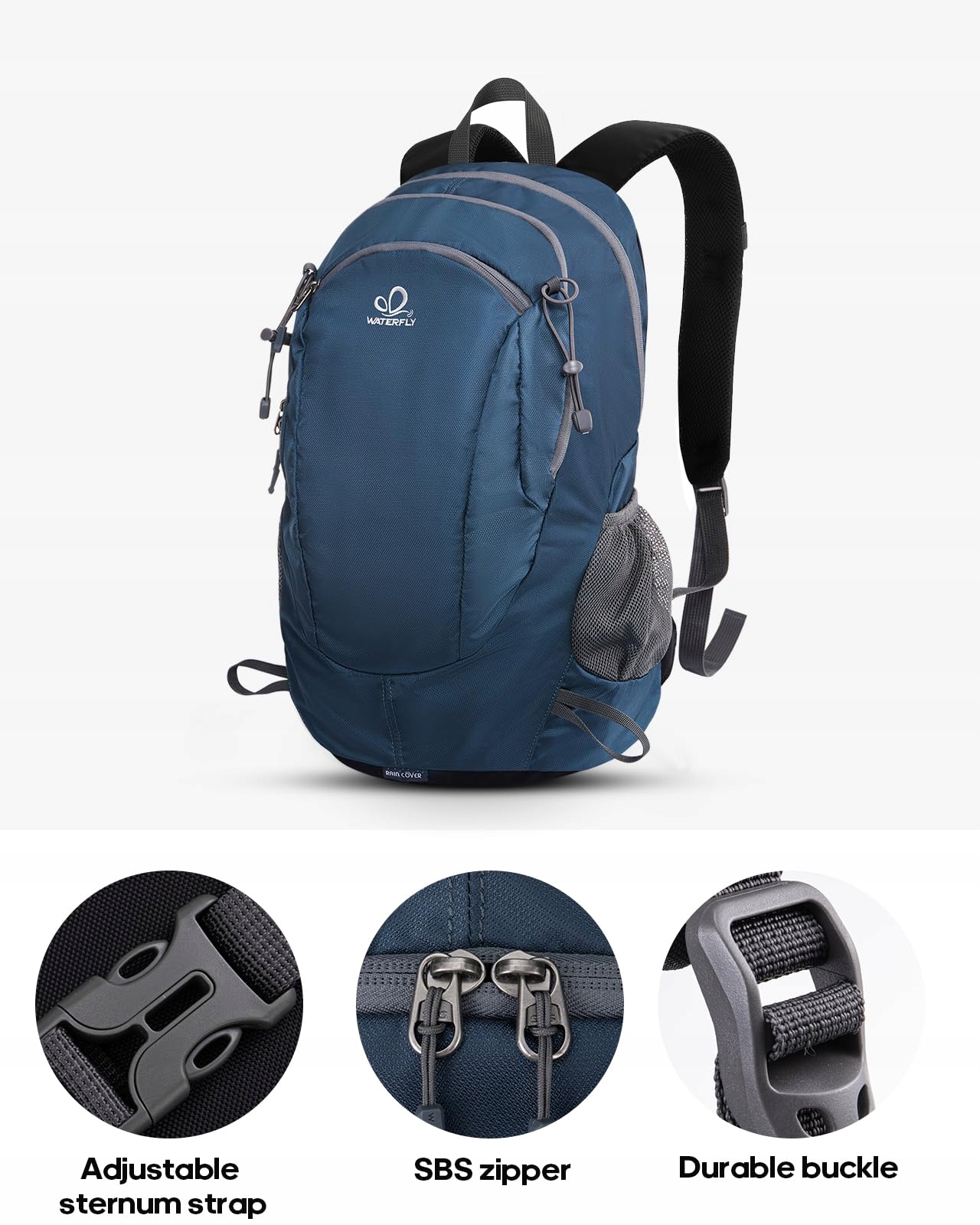 WATERFLY Plecak Turystyczny 30L Wodoodporny Trekkingowy Unisex — miniatura 4