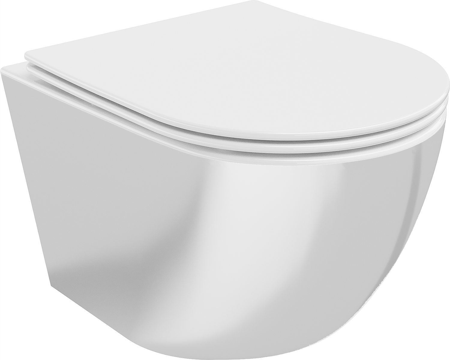 Miska wc wisząca Rimless Mexen Lena deska wolnoopadająca slim biała srebrna