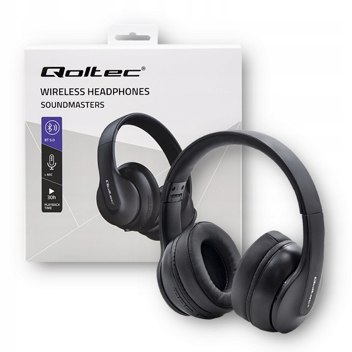 

Qoltec Słuchawki z mikrofonem Bt 5.0 Ab Czarne