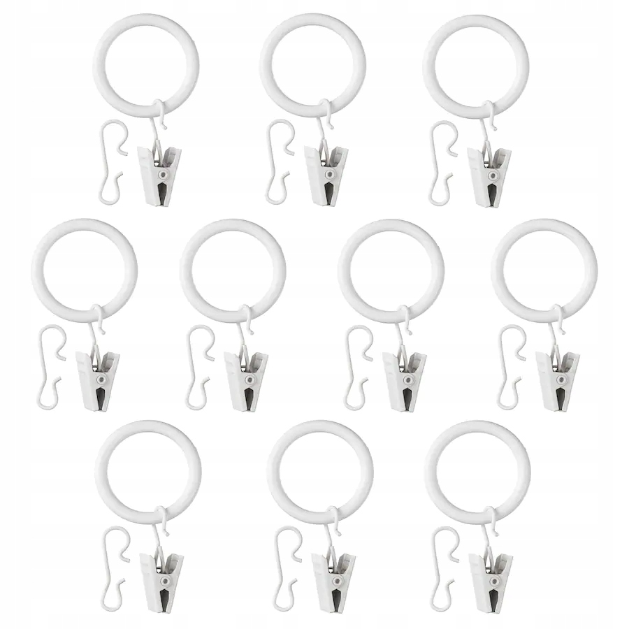 

Ikea Syrlig Kółko z żabką i haczykiem biały 25 mm