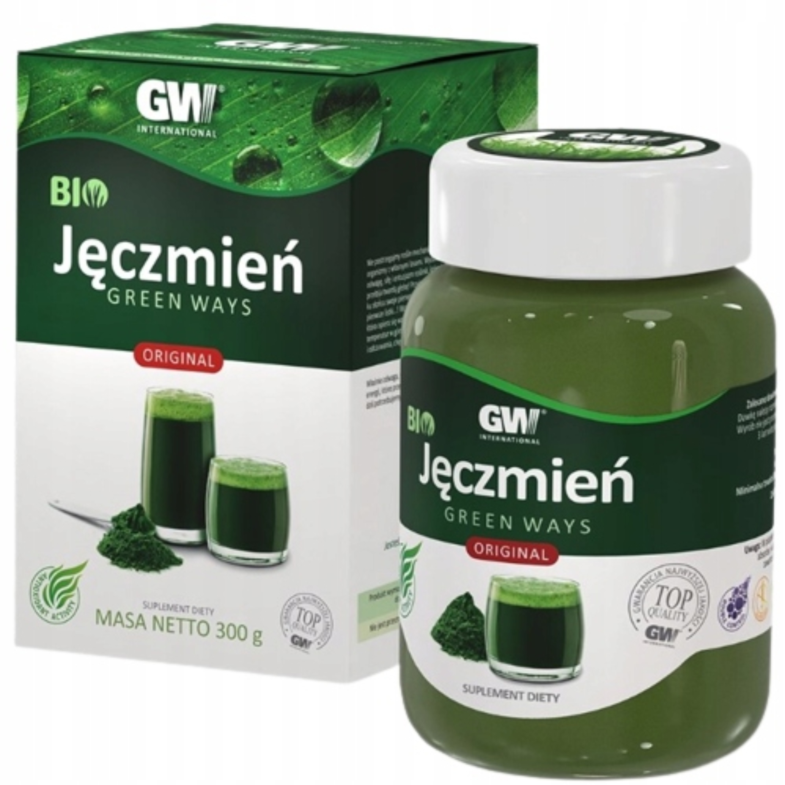 Młody Jęczmień w proszku Green Ways 300 g Zielonki Sok z młodego Jęczmienia