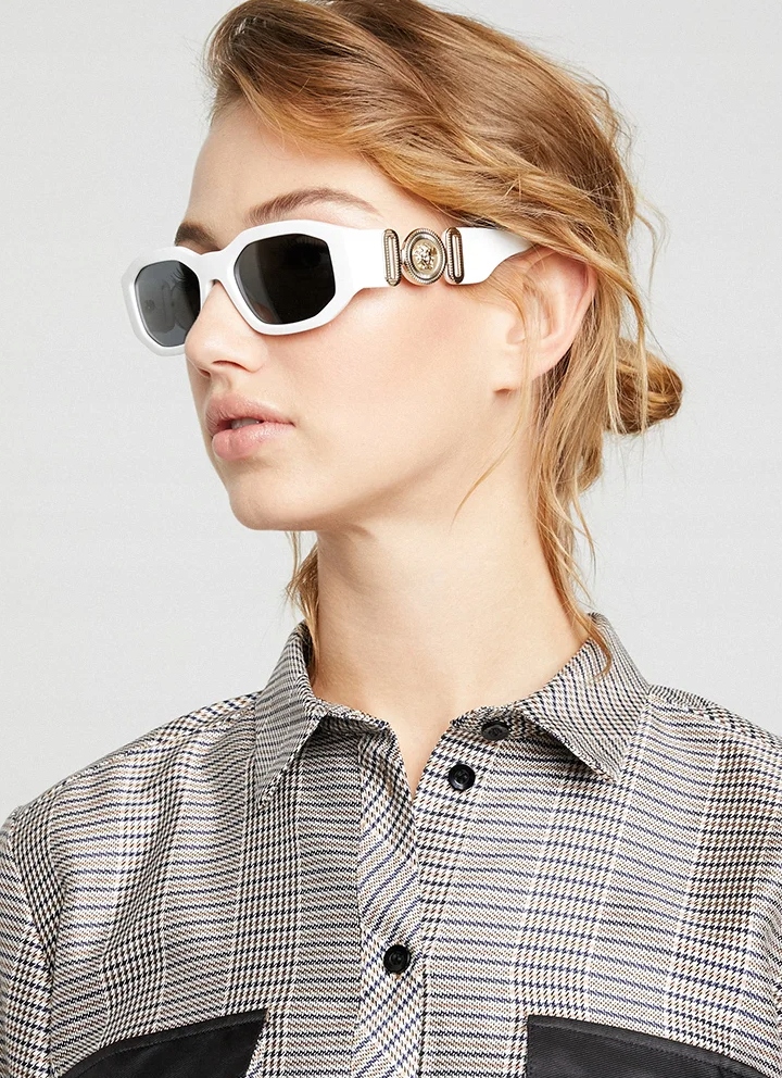 Versace Sluneční Brýle Bílé S Logem 0AXD2_D*