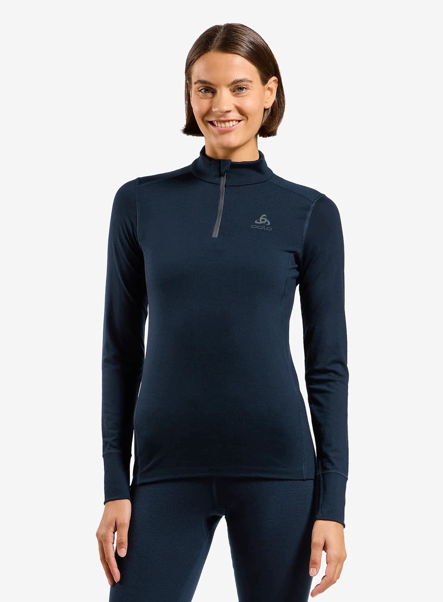 Bluza termoaktywna damska Odlo Merino 200 Bl Top Turtle Neck Ls Hz sapph Xs
