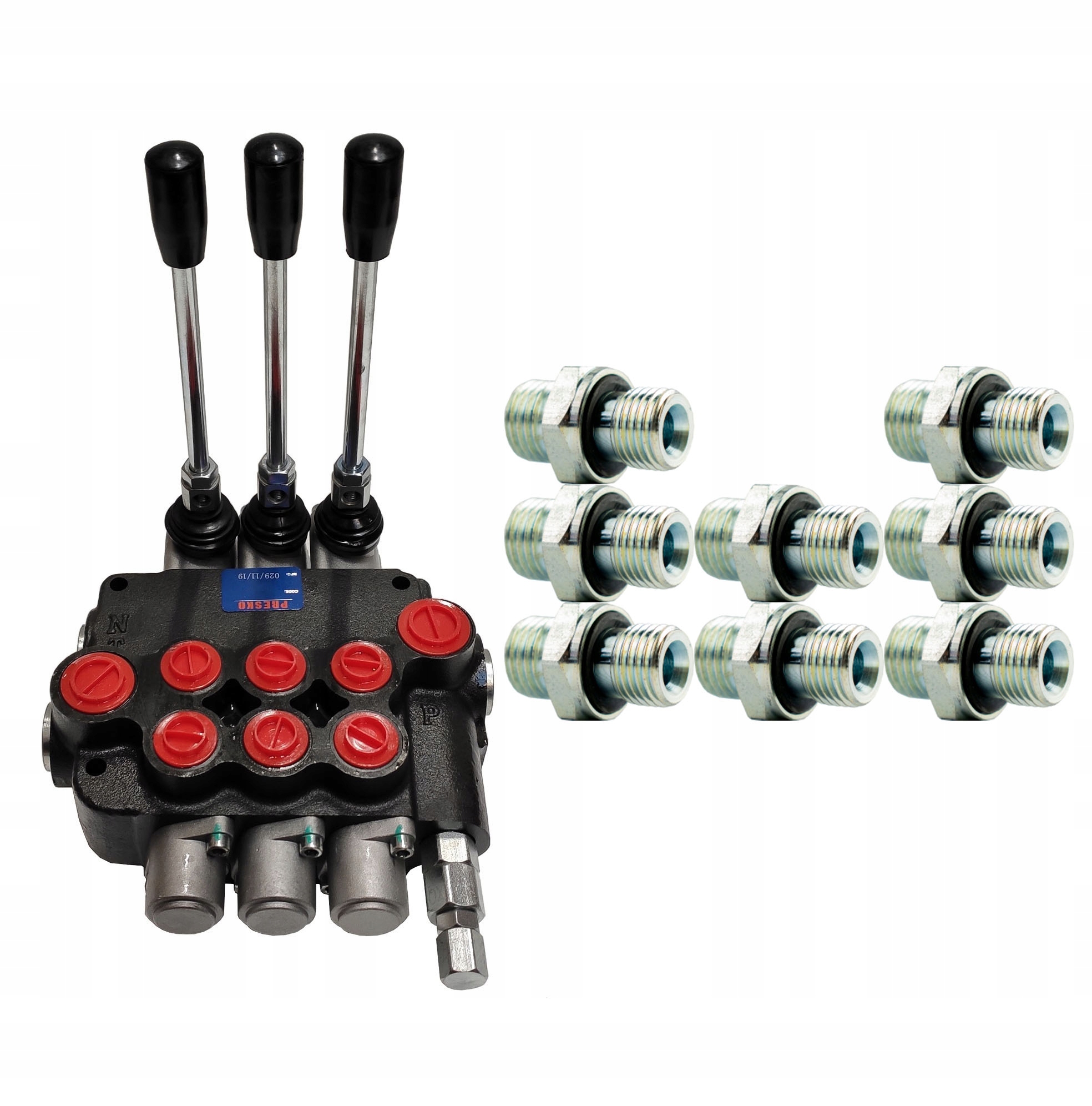 03P40 1CB-22-08WD - СПЛІТТЕР PRESKO 3P40 + НІПЕЛЬНІ З'ЄДНАННЯ КОМПЛЕКТ