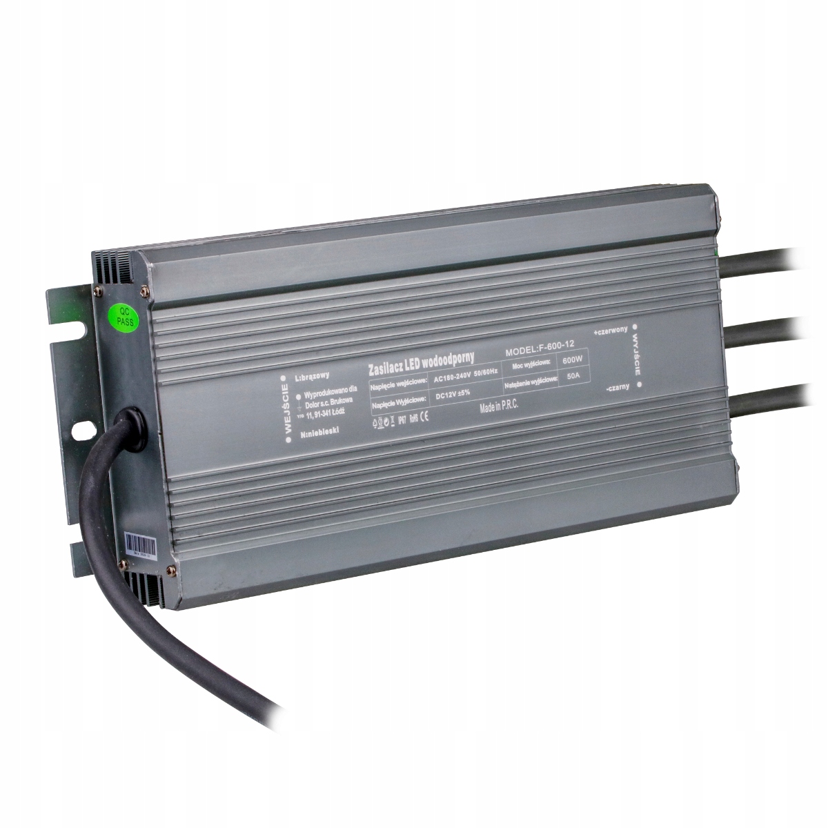 

Zasilacz Led 600W 12V Wodoodporny F-600 Brillo