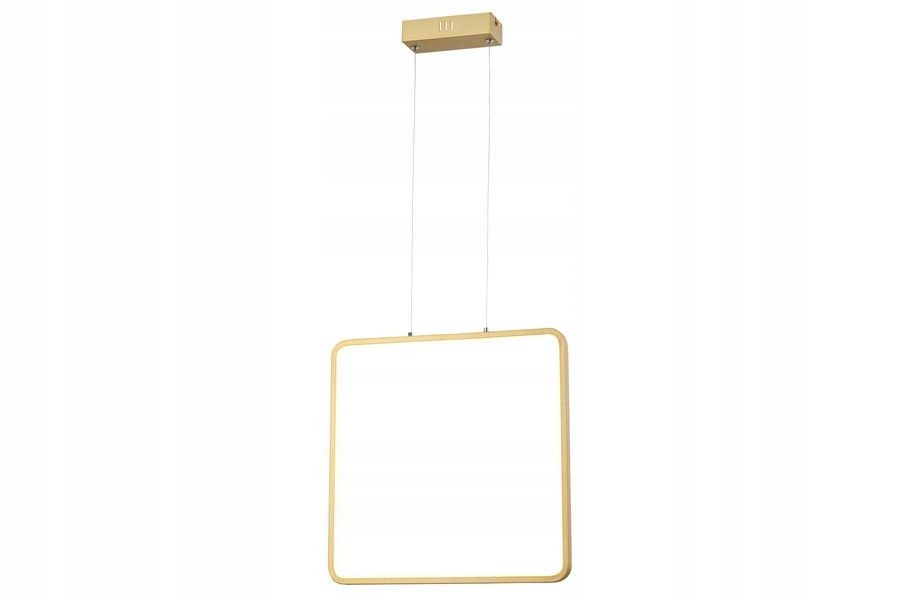 Zlatá čtvercová Led lampa Anaya do kuchyně nad ostrovem, pracovní deskou nebo stolem