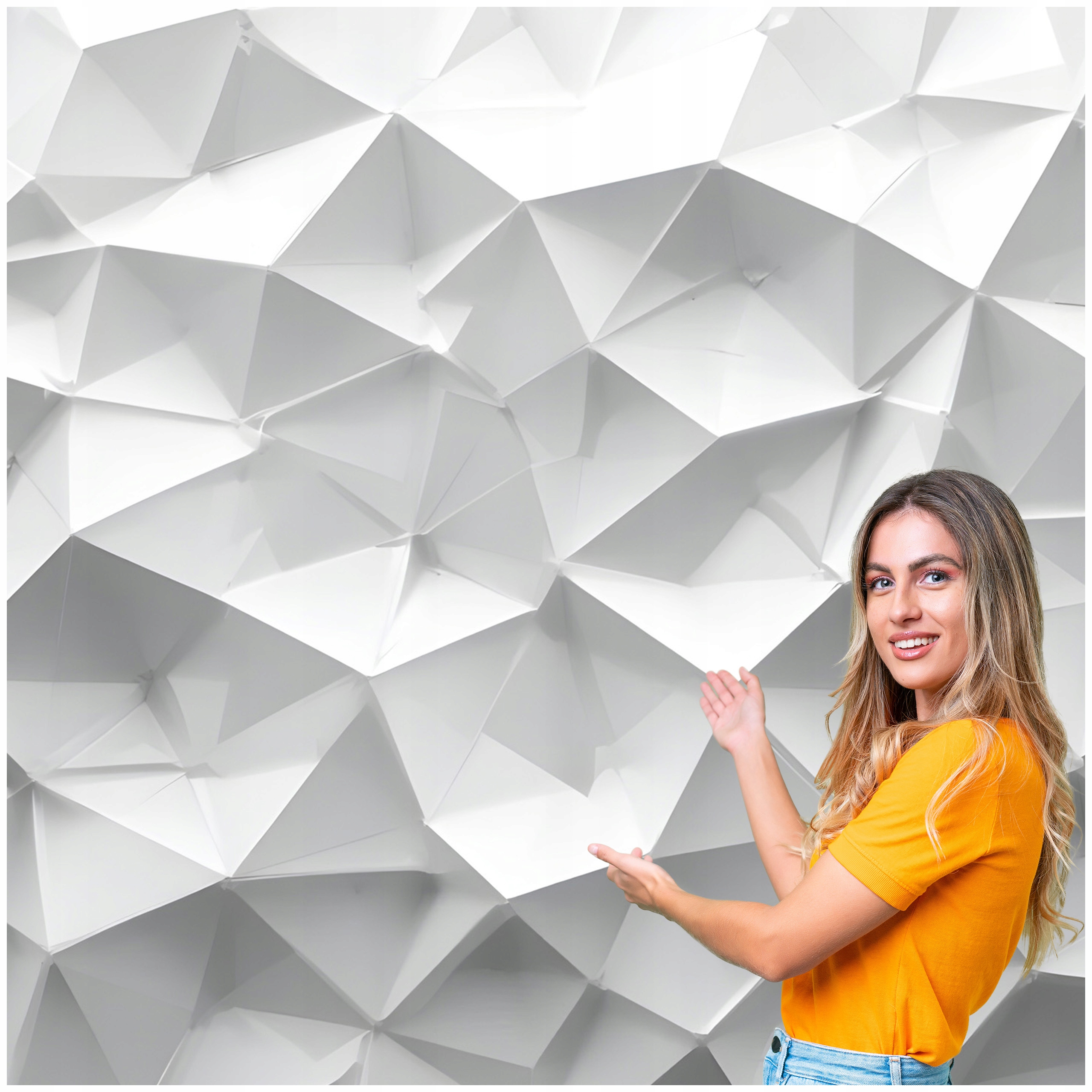 Fototapeta 3D Geometrické Pozadie Origami Trojuholníky 588x280 GTA16F