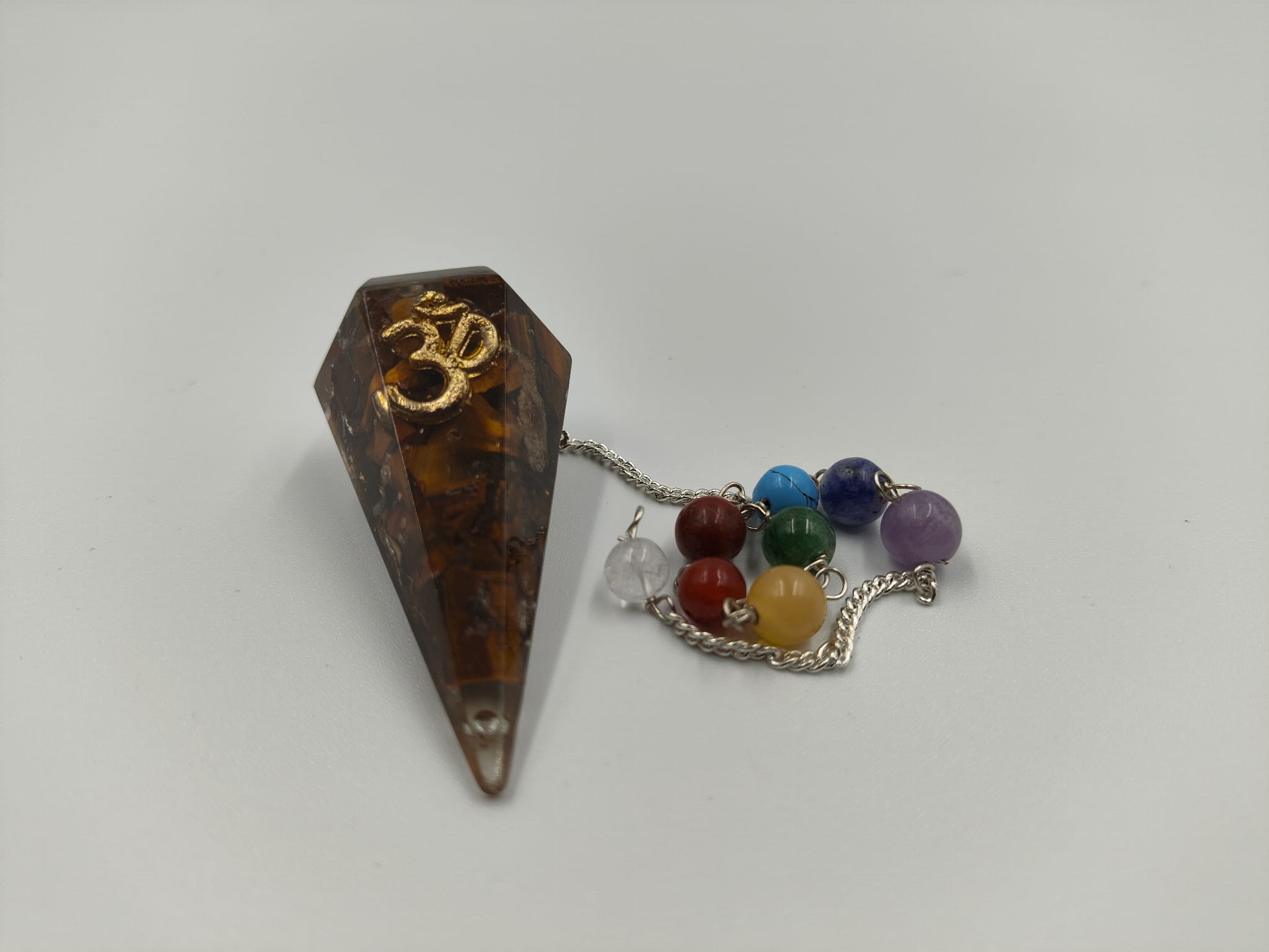 Wahadełko z Orgonitem Czakry Om Tygrysie Oko