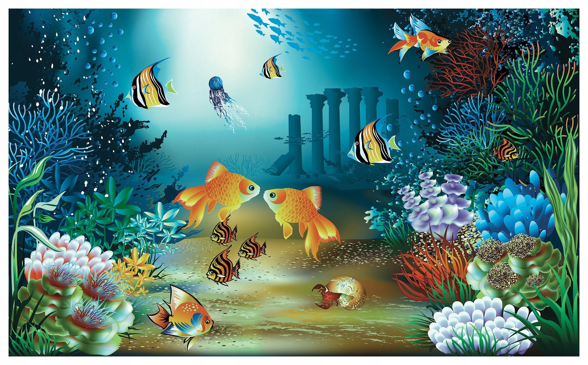 Fototapeta Koralový útes ryby vinyl 312x219 Tropický podmorský svet lepidlo