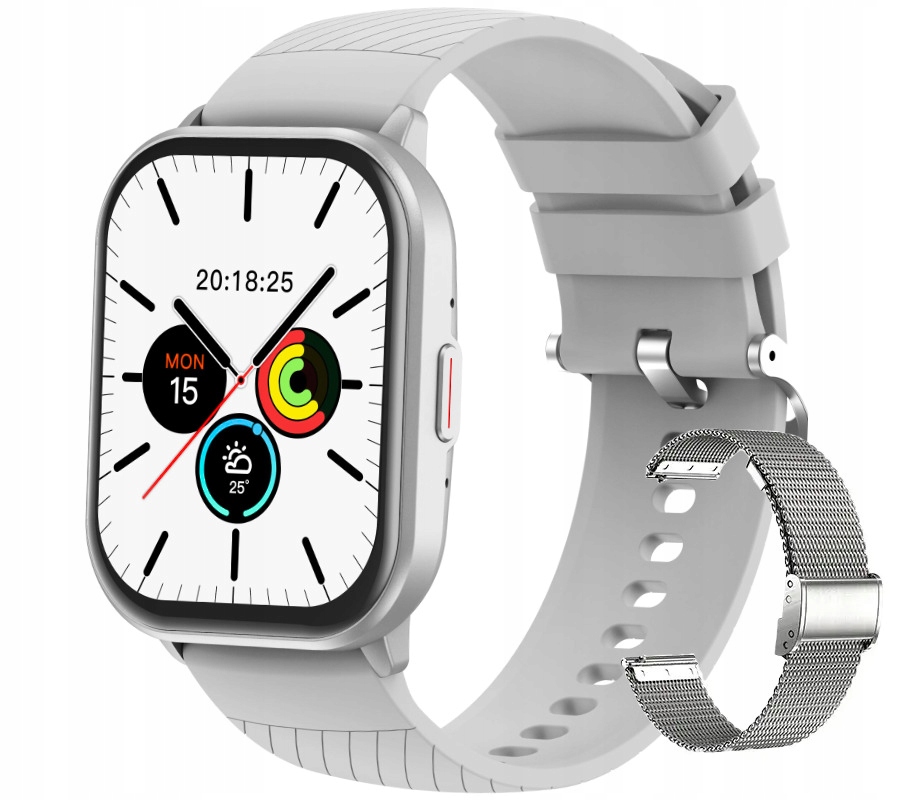 Hodinky Chytré Hodinky Rubicon RNCF34 Silver