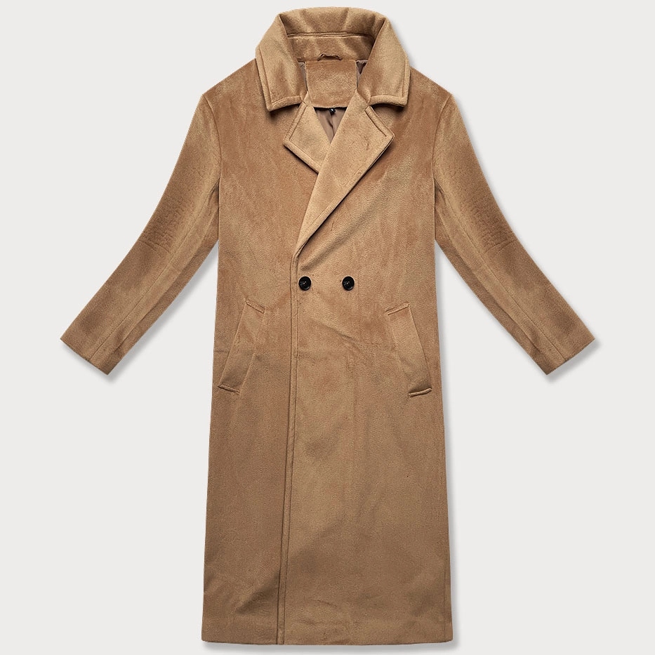 Volný Dámský Kabát 11Z8161 Camel L (40)
