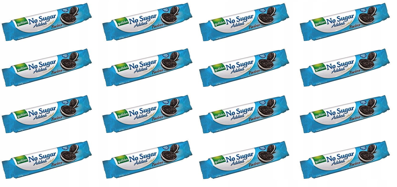 Levně 16 x 147 g Gullon No Sugar Added Twins sušenky Karton