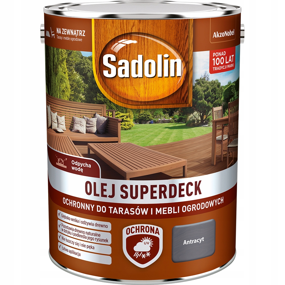 Sadolin Superdeck olej do drewna Antracyt 5L