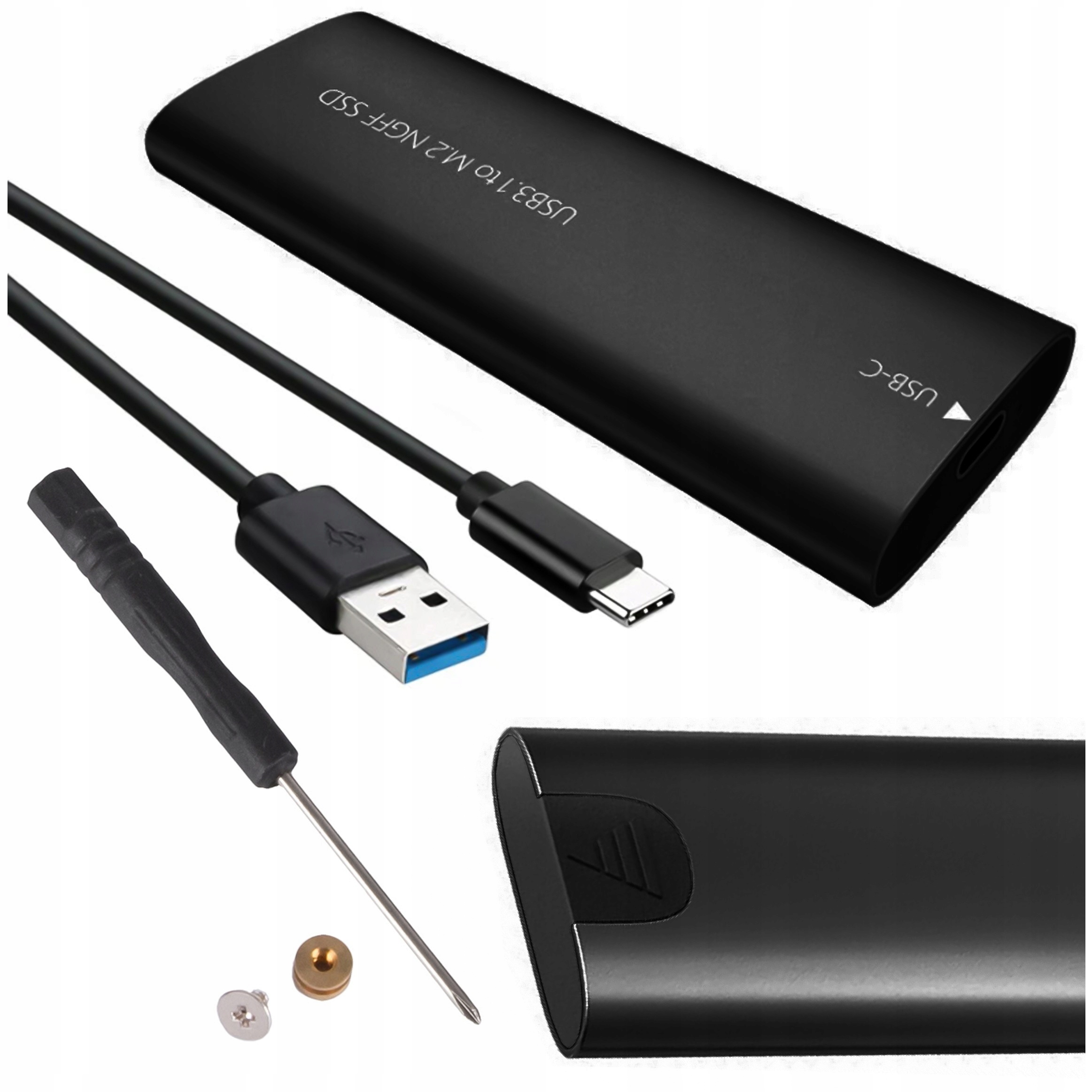 Obudowa adapter dysku kieszeń na dysk SSD NGFF SATA m.2 USB 3.1 USB-C typ-c Informacje o bezpieczeństwie CE