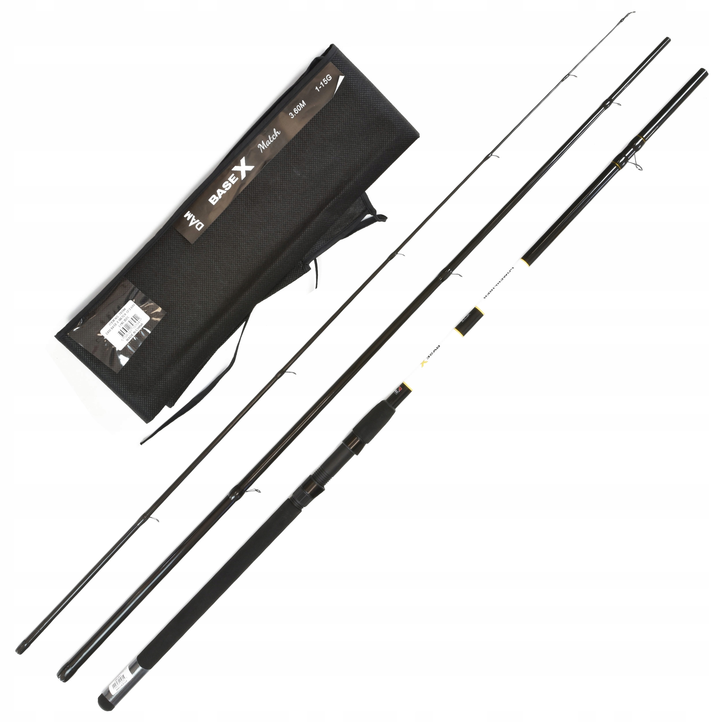 WĘDKA SPŁAWIKOWA DO LEKKIEGO ŁOWIENIA DAM BASE-X MATCH 360 1-15g 3CZ Konstrukcja wędki segmentowe