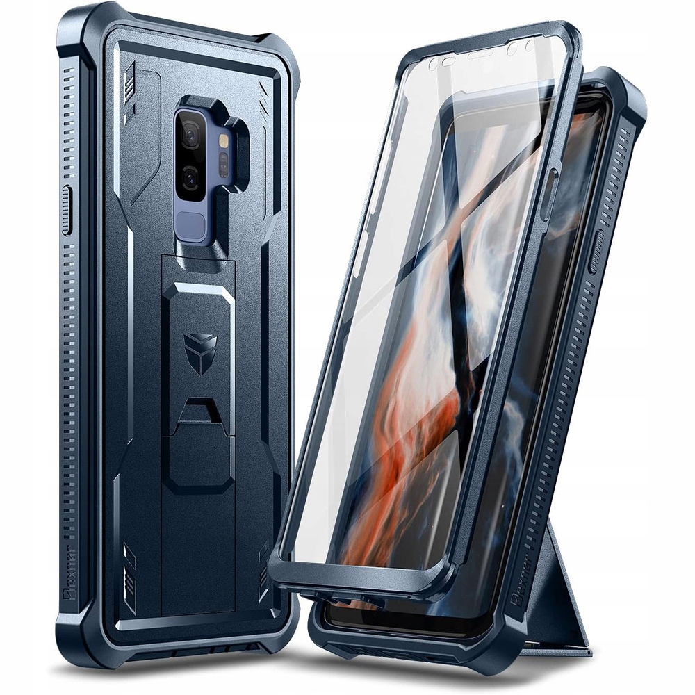 Pancéřové Pouzdro Dexnor pro Samsung Galaxy S9+ Plus, stojánek, fólie na displej