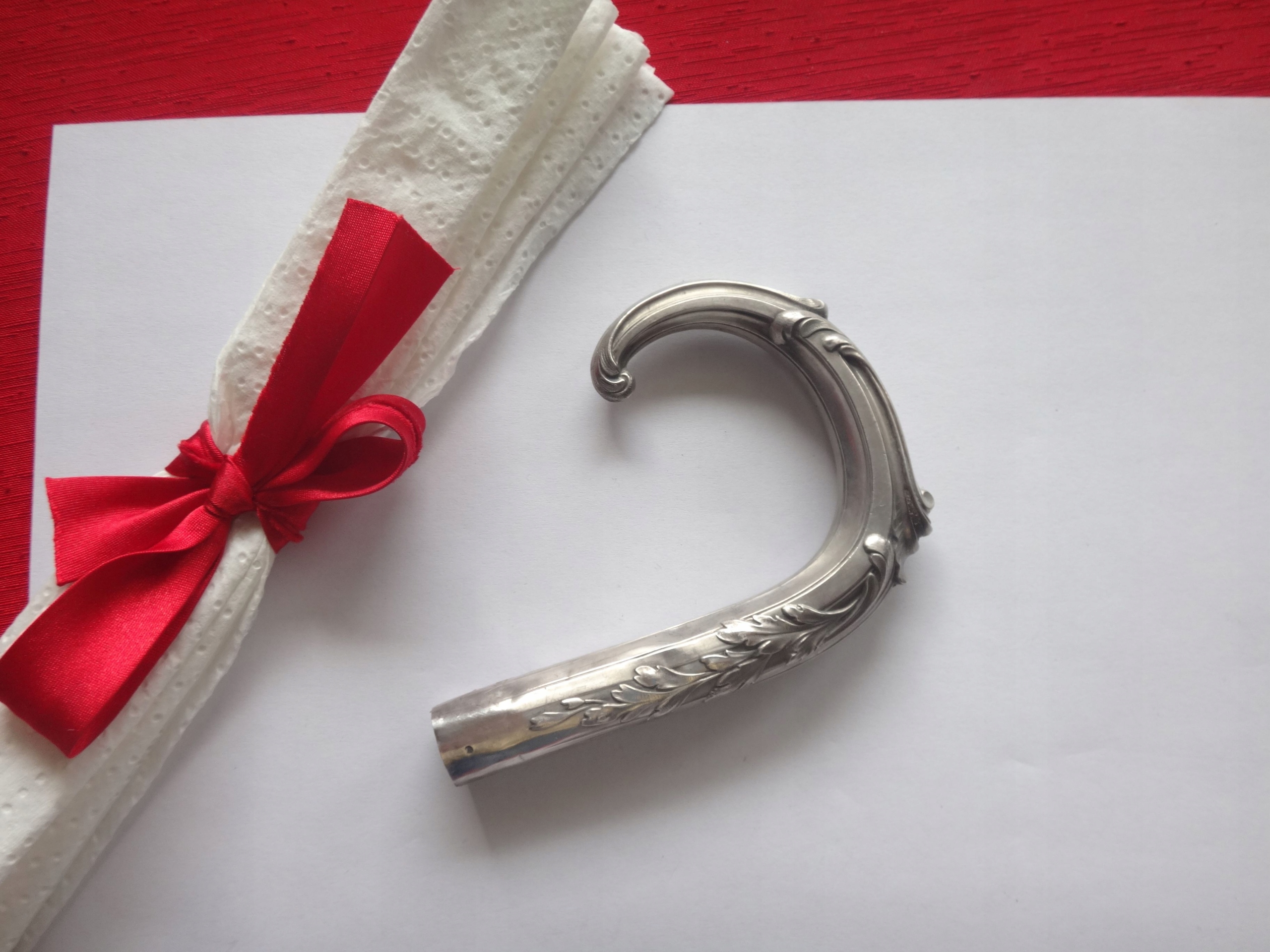 Srebrny uchwyt do laski - secesja