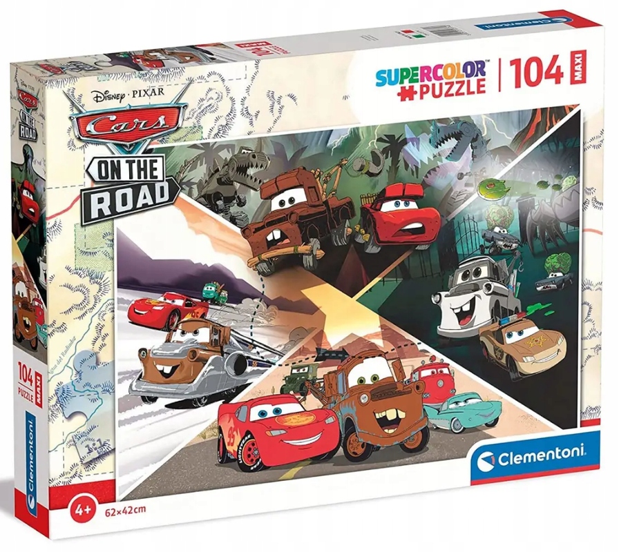 

Puzzle 104 Maxi Kolor Disney Auta w trasie