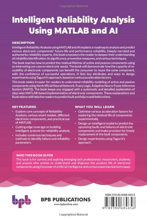 Sharma, Dr. Pardeep Kumar Intelligent Reliability Analysis Using MATLAB and Język publikacji angielski
