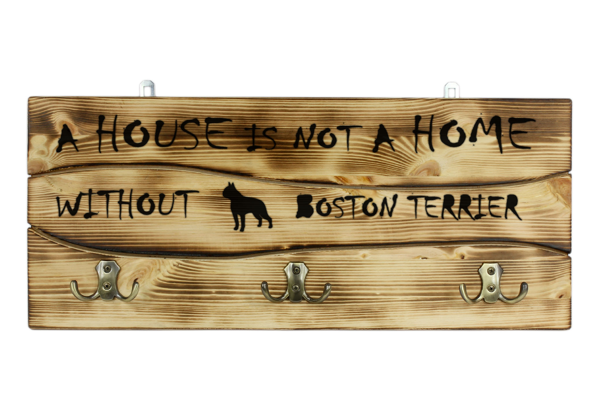 Bostonský drevený teriér, vešiak na bundy, vodítko, doplnky, psie medaily