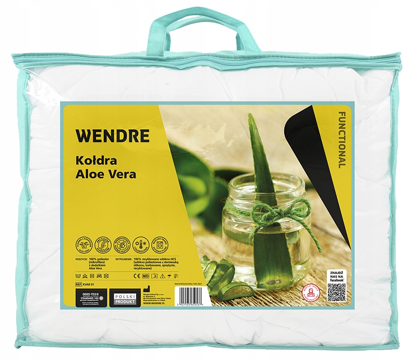 KOŁDRA ALOE VERA 140X200 ALOES MEDYCZNA POLSKA EAN (GTIN) 5903313523042