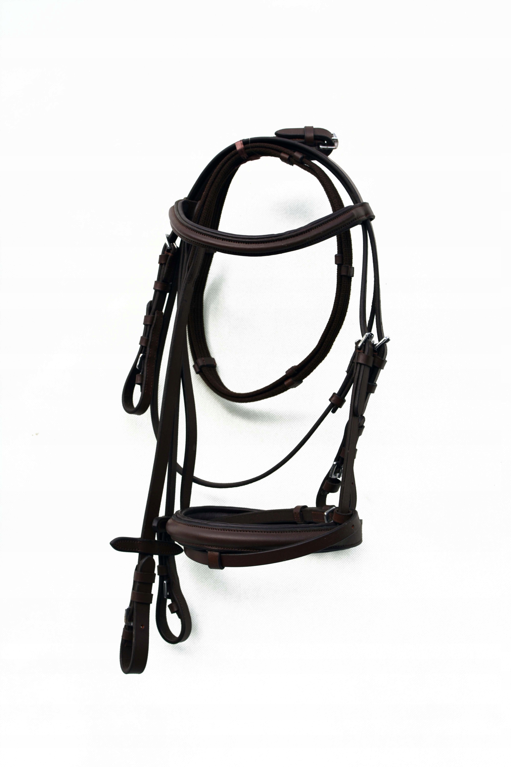 OGŁOWIE +WODZE PROFILOWANE ROZ. SHETTY BRĄZ Marka Fouganza