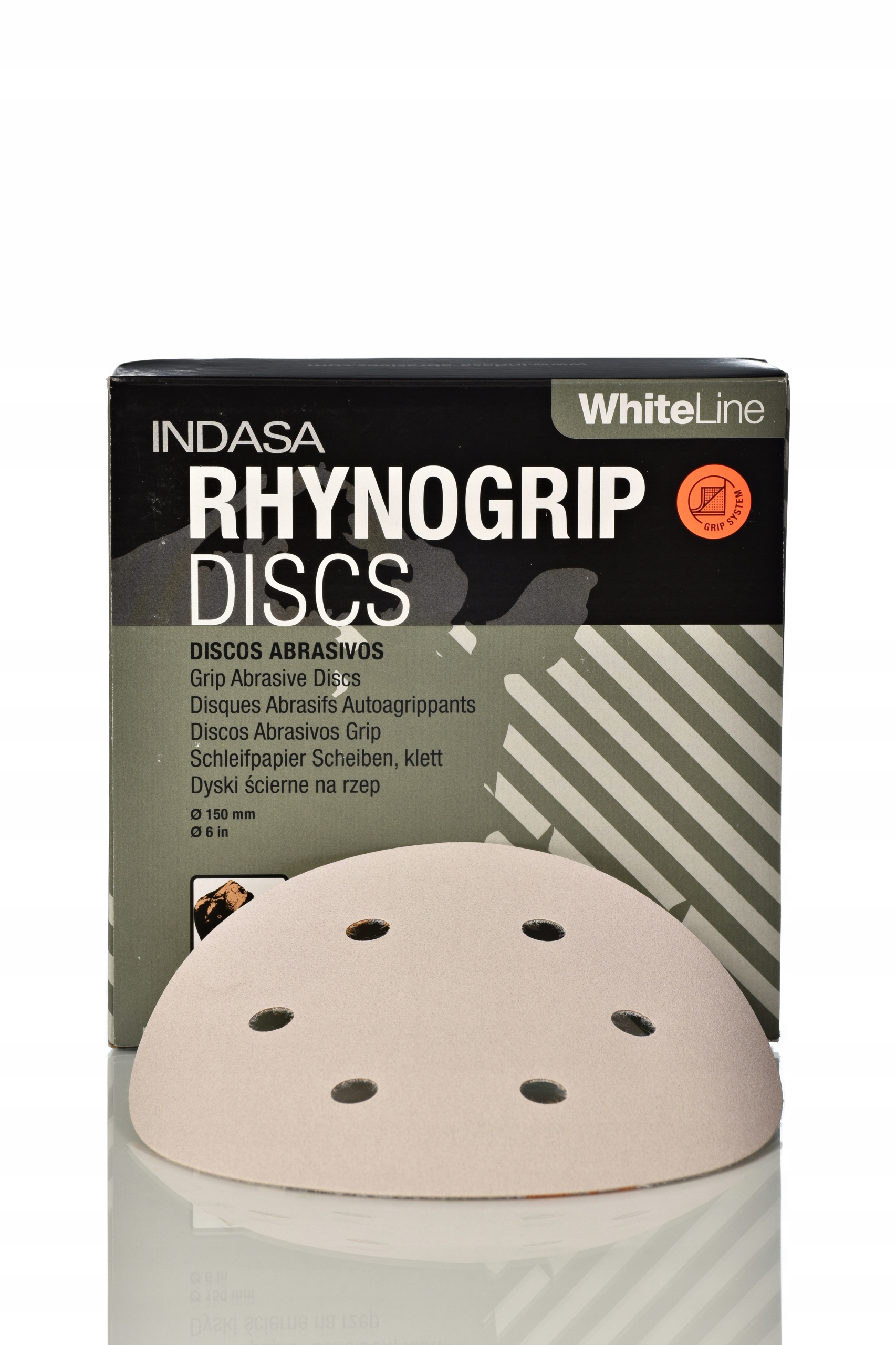 Indasa Papier krążki na rzep P120 150mm 6H -50szt.