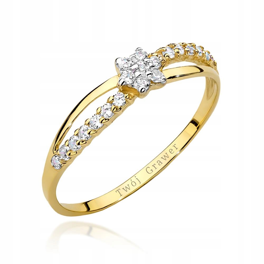 ZŁOTY PIERŚCIONEK ZARĘCZYNOWY pr.585 SZAFIR 0,60ct Płeć kobieta