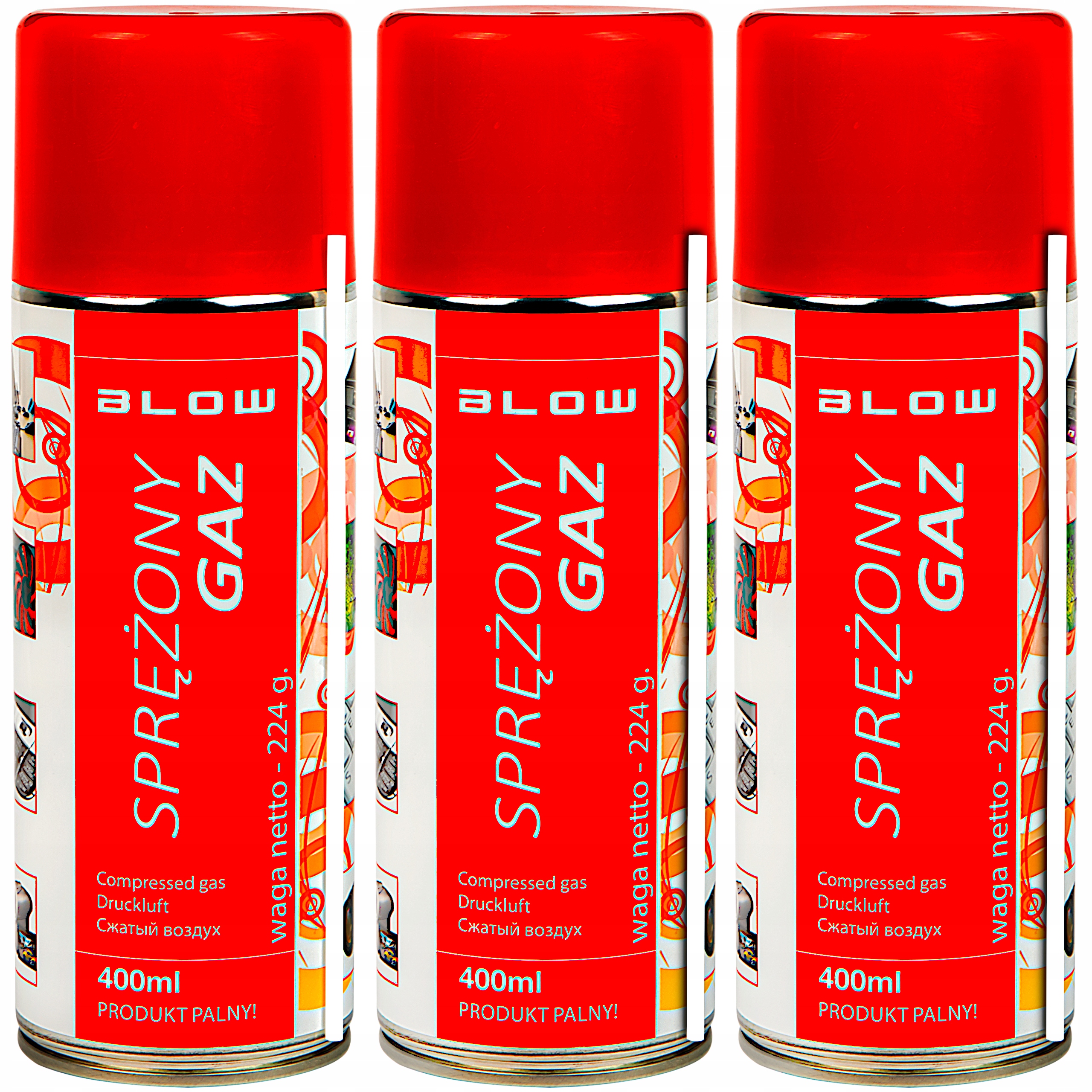 

Sprężone powietrze zestaw spray komputera 3x 400ml