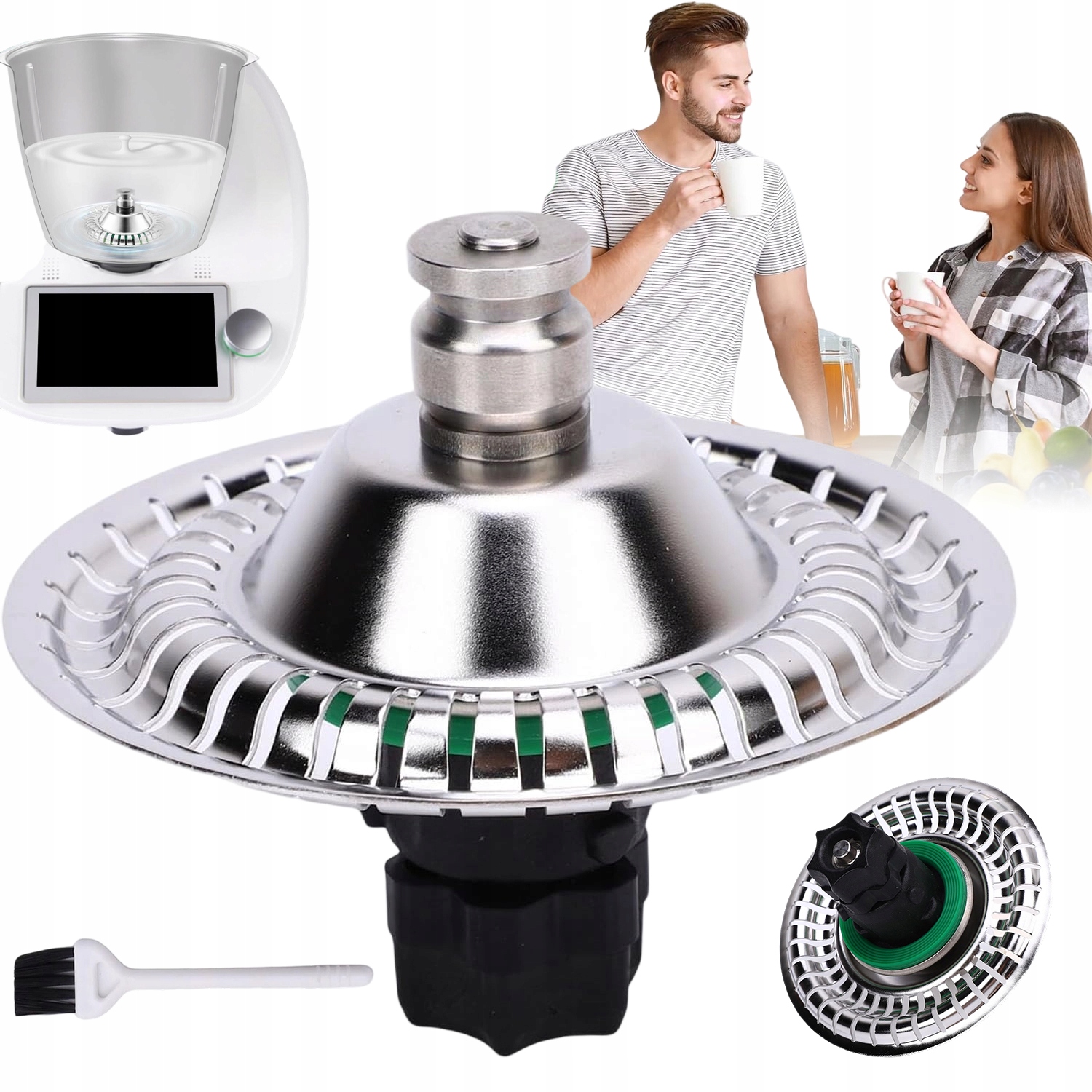 Napěňovač Mléka Nástavec Pro TM5 TM6 TM7 Kovový, Snadná Montáž, Praktický