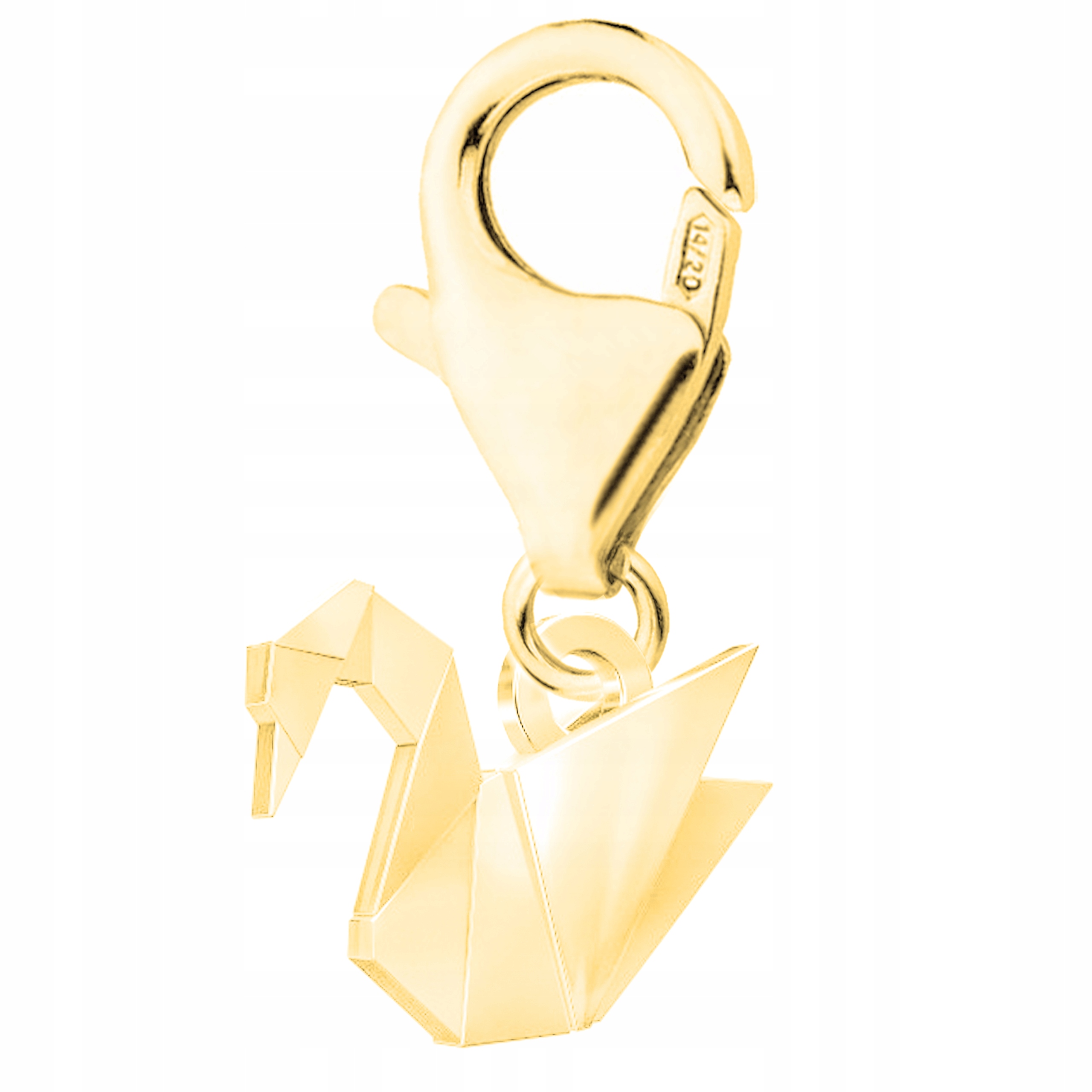 

Zawieszka złota wisząca Łabędź Origami srebro 925