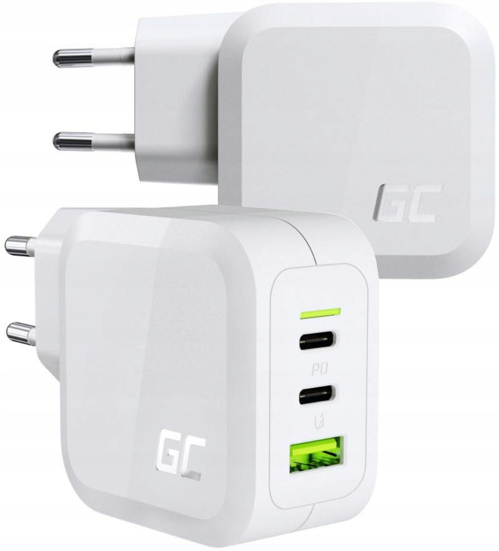 Ładowarka Sieciowa Green Cell Powergan 65W 2xUSB-C 1xUSB-A CHARGC08W