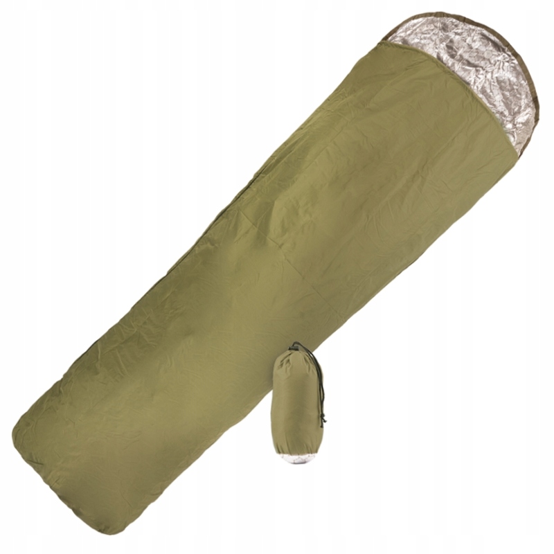 Lekki Wojskowy Śpiwór Survivalowy Bivy Pokrowiec Mil-tec Oliwka Turystyczny