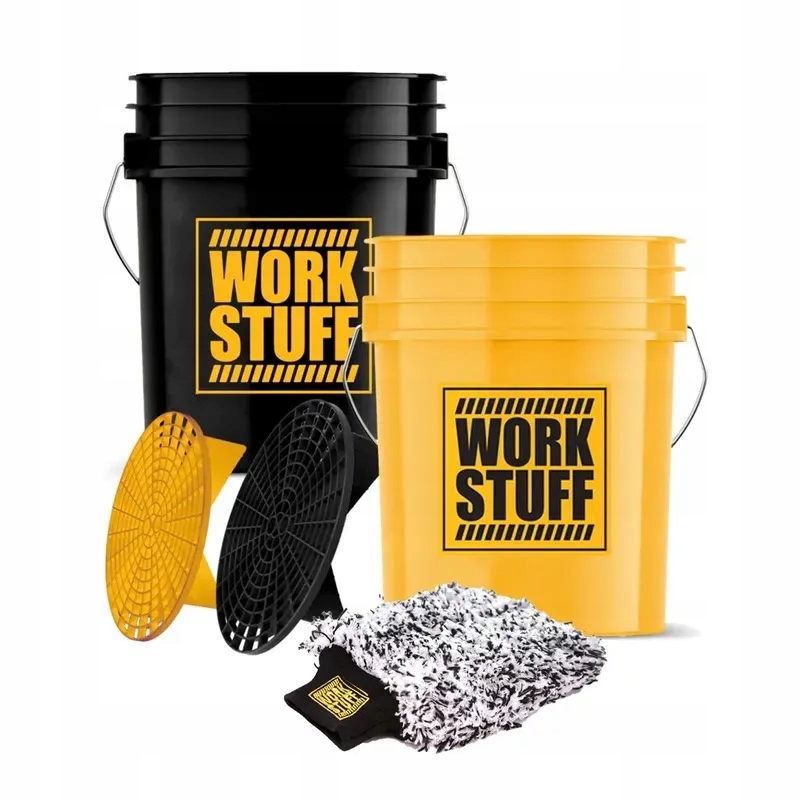 WORK STUFF Zestaw wiader + rękawica do mycia detailingowego