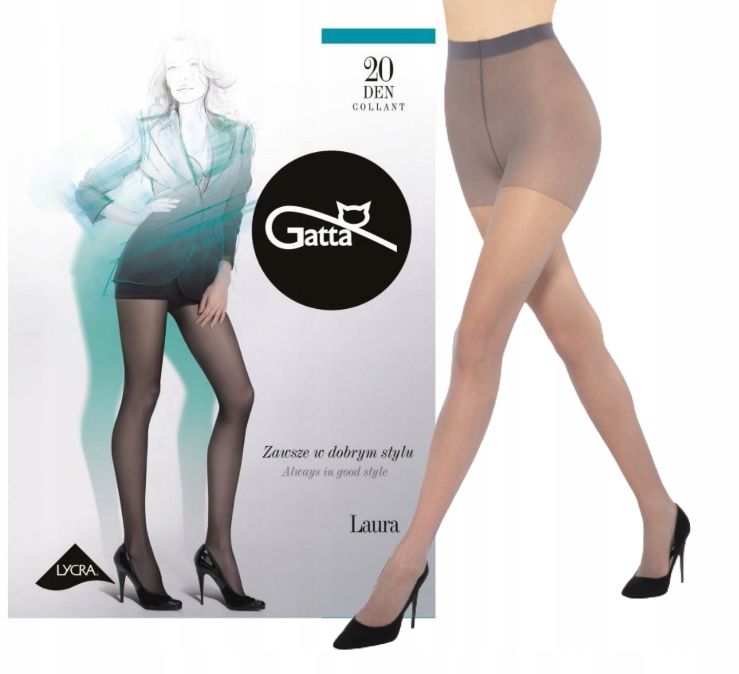 

Rajstopy damskie Gatta Laura 15/20 Den 2-S grafit