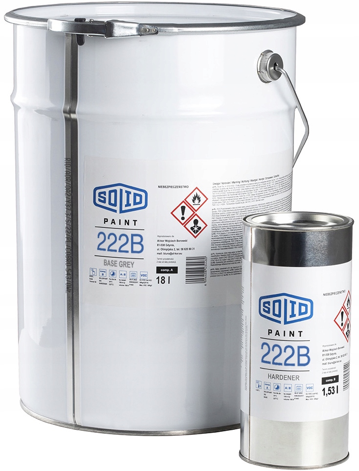 Epoxidová živica na betón Solid Paint 222B, kompletná, šedá, 19,53L