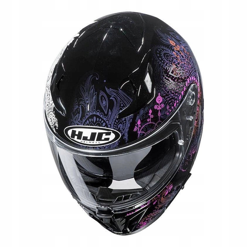 HJC I70 VAROK Kask Motocyklowy Integralny Czarno Różowy Połysk Damski r. XS Rozmiar XS