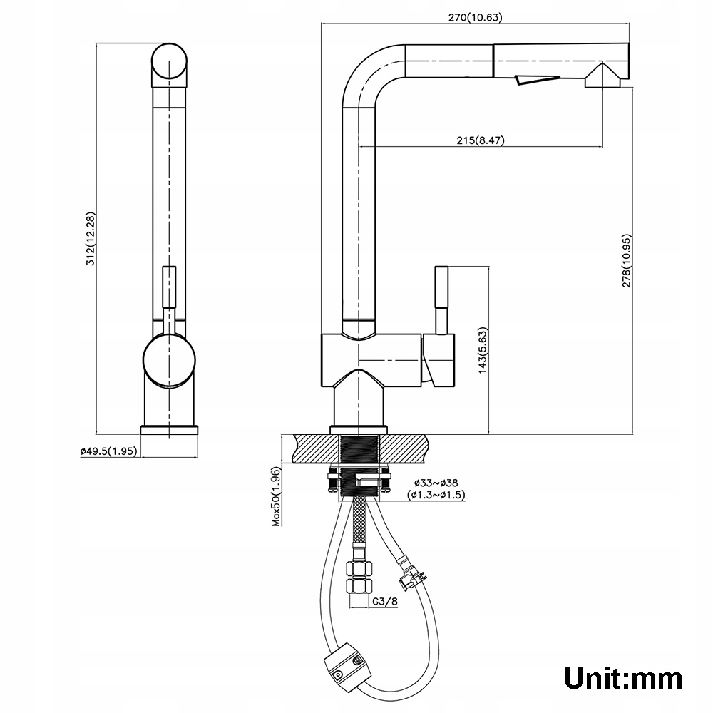 Bateria kuchenna stojąca Cecipa Bateria Kuchenna Kod producenta CYN0512 / DMYE0207SE