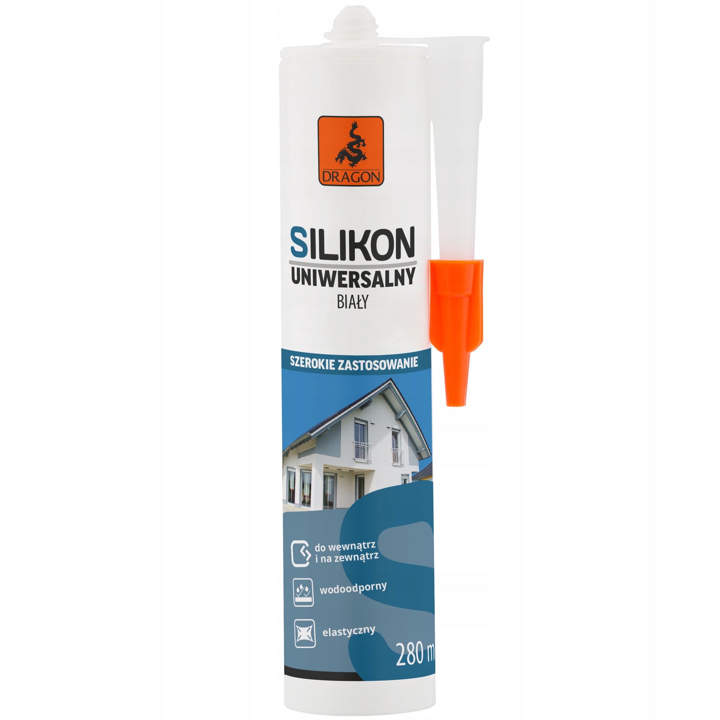 

Silikon Uniwersalny 280ml Kartusz Dragon Biały