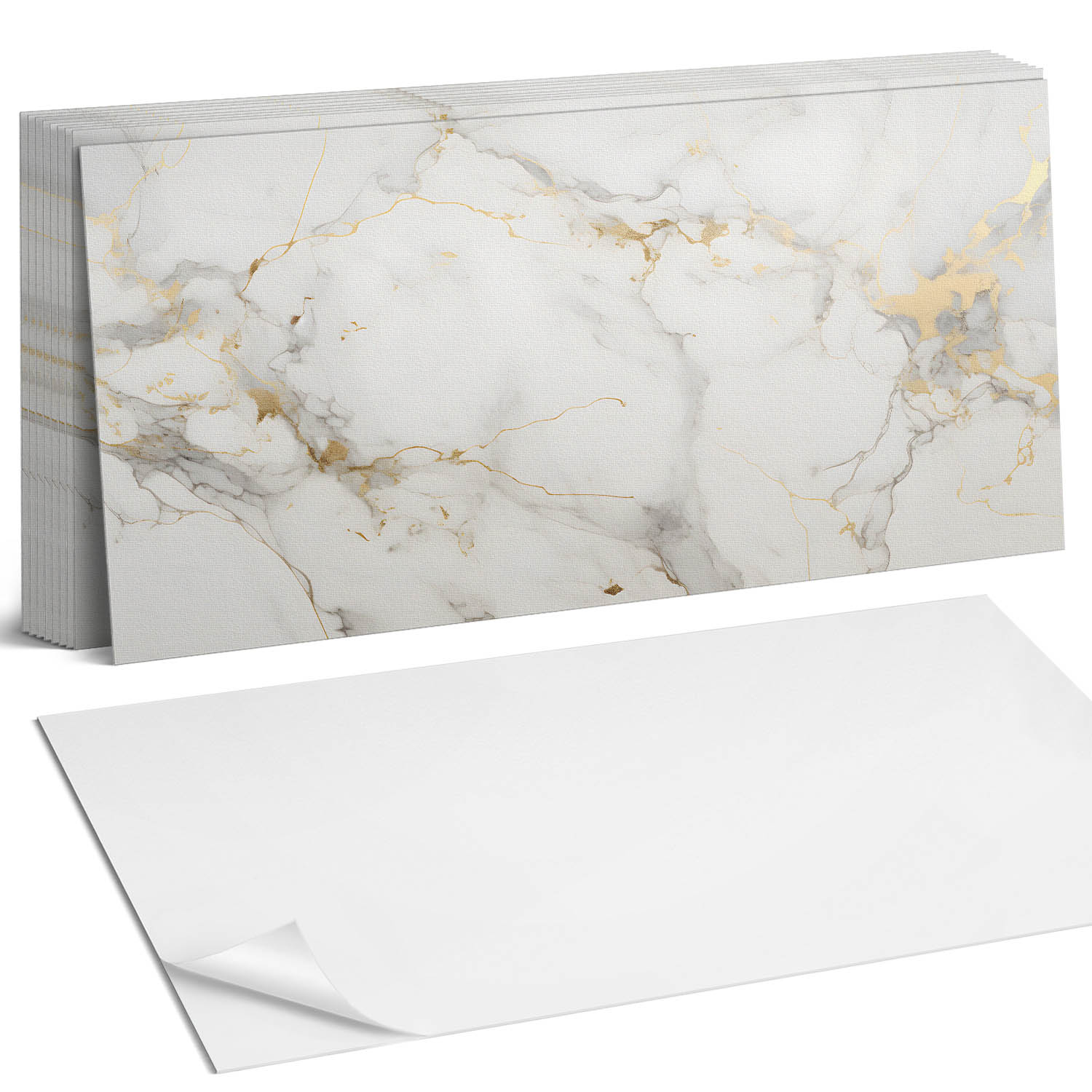 Sada dlaždic Vinyl Mramorová klasika v elegantním stylu 10 x 40 x 20 cm