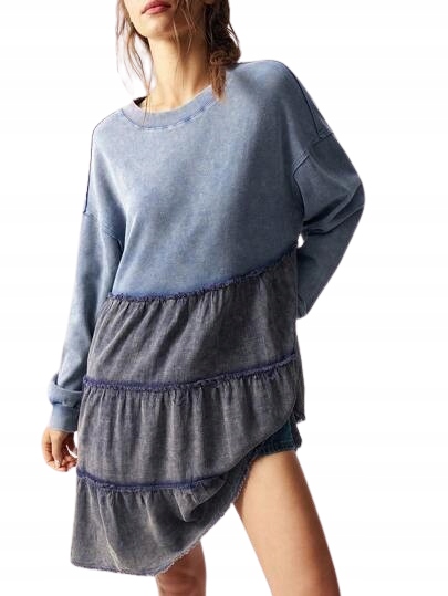 Shein Šaty Se Surovým Spodním Dílem A Asymetrickým Volánem 34 1JA